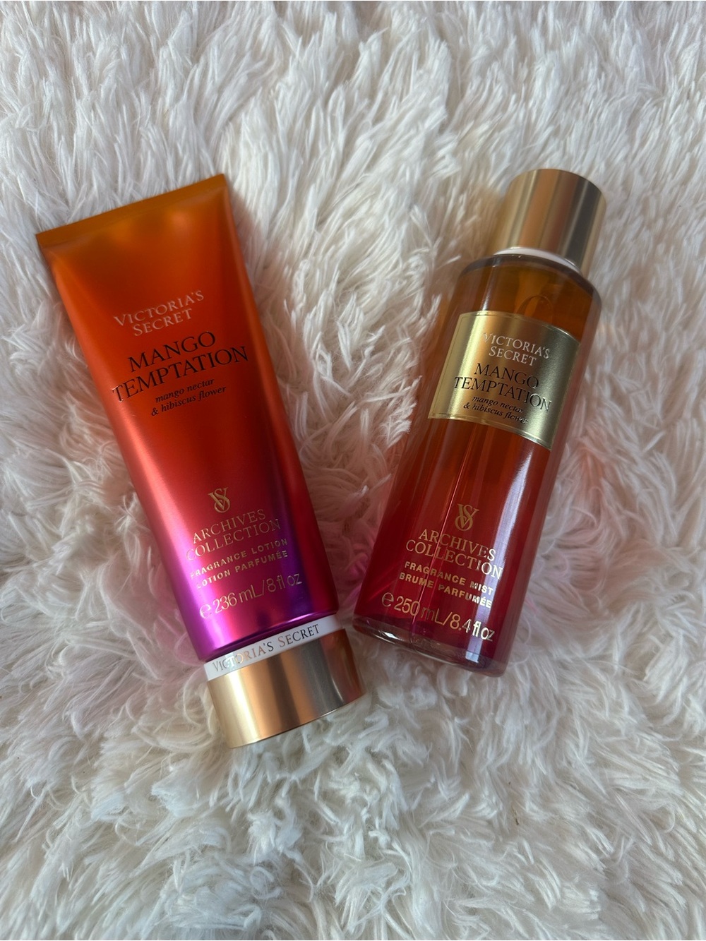 Victoria's Secret Mango Temptation Lotion & Mist - Orange, Gold